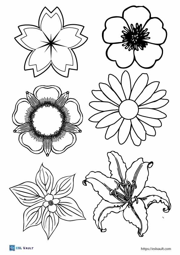 28 Free Printable Flowers To Cut Out ESL Vault