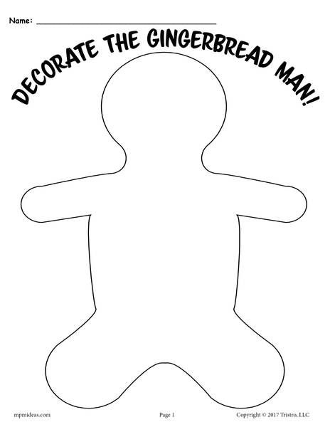 3 Printable Gingerbread Man Activities Preschool Christmas 