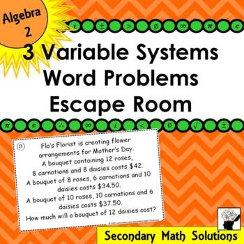 3 Variable Systems TPT Worksheets Library