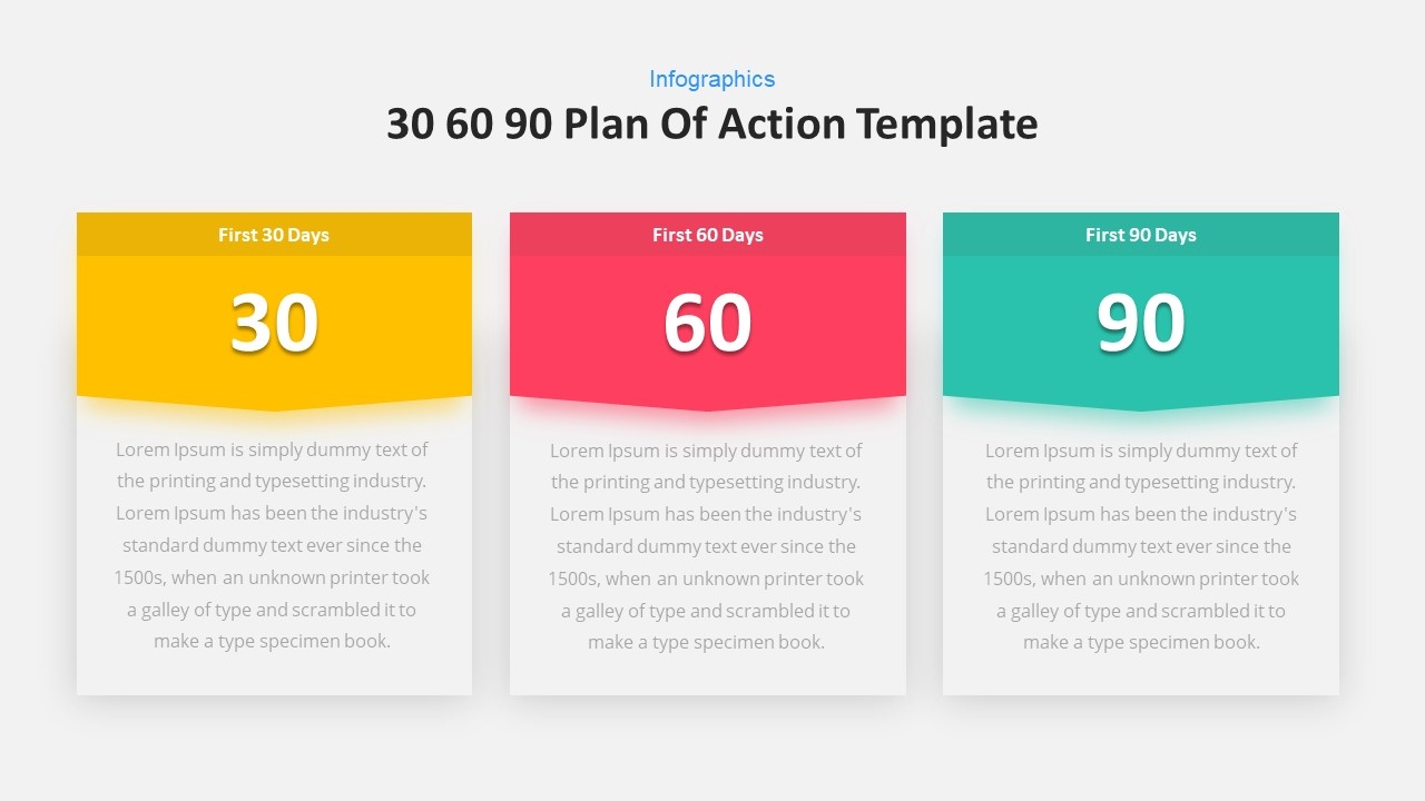 30 60 90 Day Plan Of Action Template For PowerPoint And Keynote