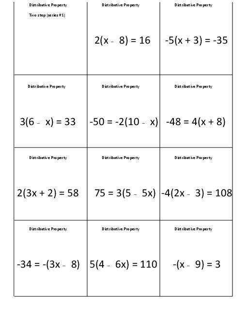 31 Two Step Equations With Distributive Property Worksheet Worksheet