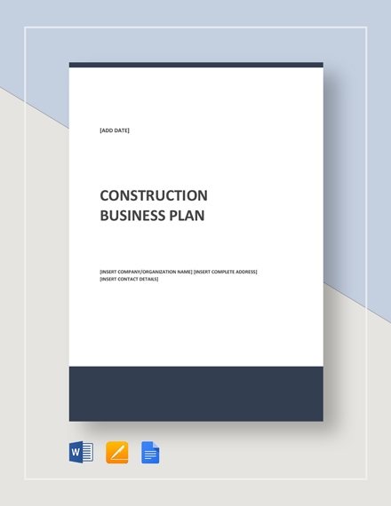 32 FREE Construction Business Plan Templates Word PDF Google Docs