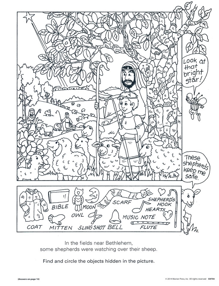 hidden pictures printables christmas