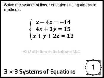3x3 System Of Equations Worksheet Answers Thekidsworksheet