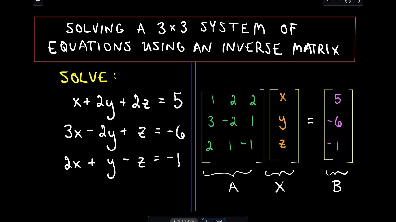 3x3 system of equations worksheet
