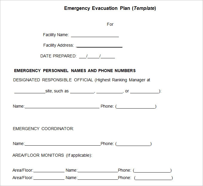 4 Emergency Evacuation Plan Template Word PDF Google Docs Apple 