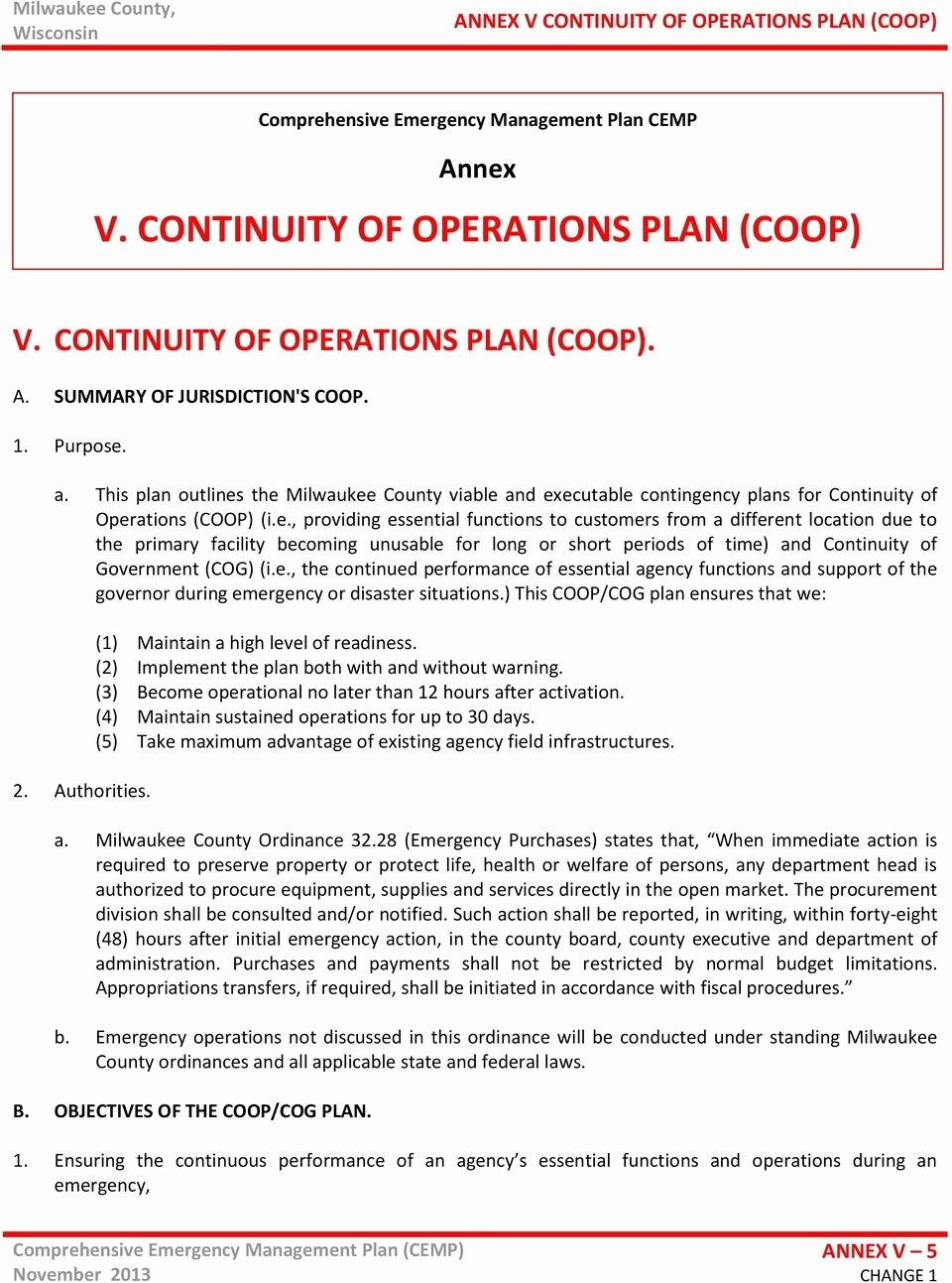 40 Continuity Of Operations Plan Template Hamiltonplastering
