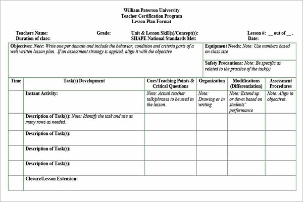 40 Free Unit Plan Templates PDF Word Sample Formats