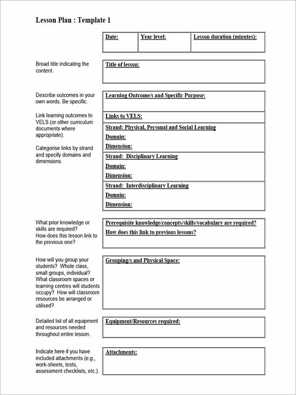 40 Free Unit Plan Templates Pdf Word Sample Formats Inside Blank 
