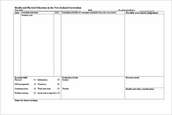 40 Free Unit Plan Templates PDF Word Sample Formats