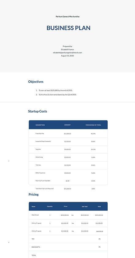 40 Startup Business Plan Word Templates Free Downloads Template
