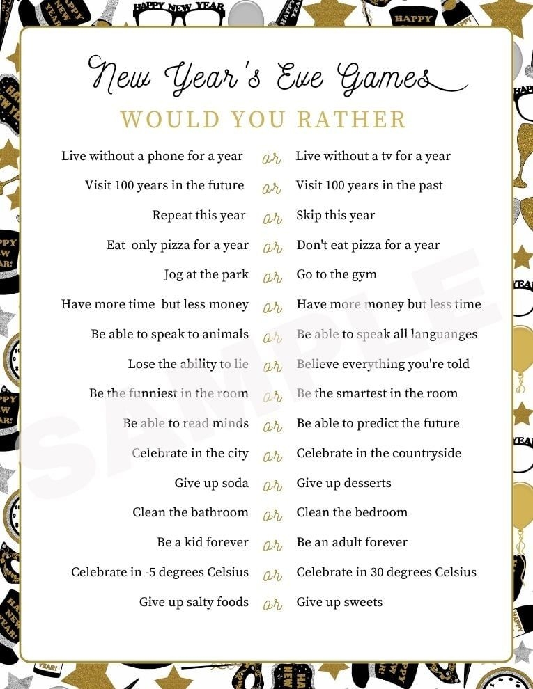 45 New Years Eve Games Free Printables 2023 Artofit