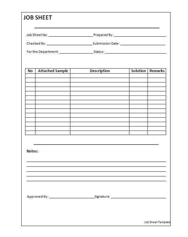 46 Printable Job Card Template Word Templates For Job Card Template 