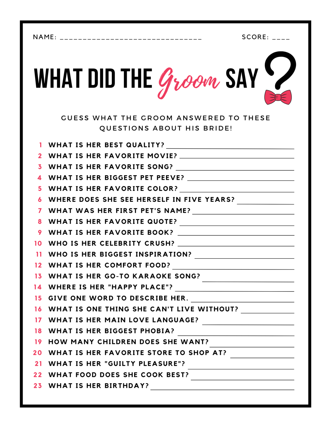 free printable dont say game at bridal shower