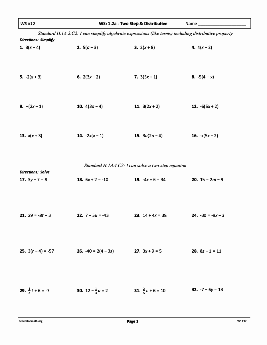 48 Two Step Equation Worksheet Chessmuseum Template Library