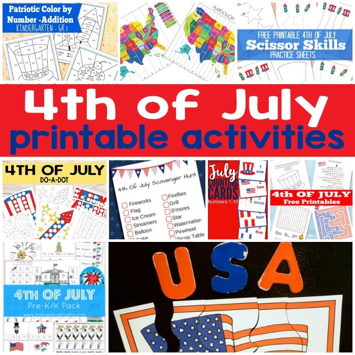 4th Of July Printable Activities Itsy Bitsy Fun