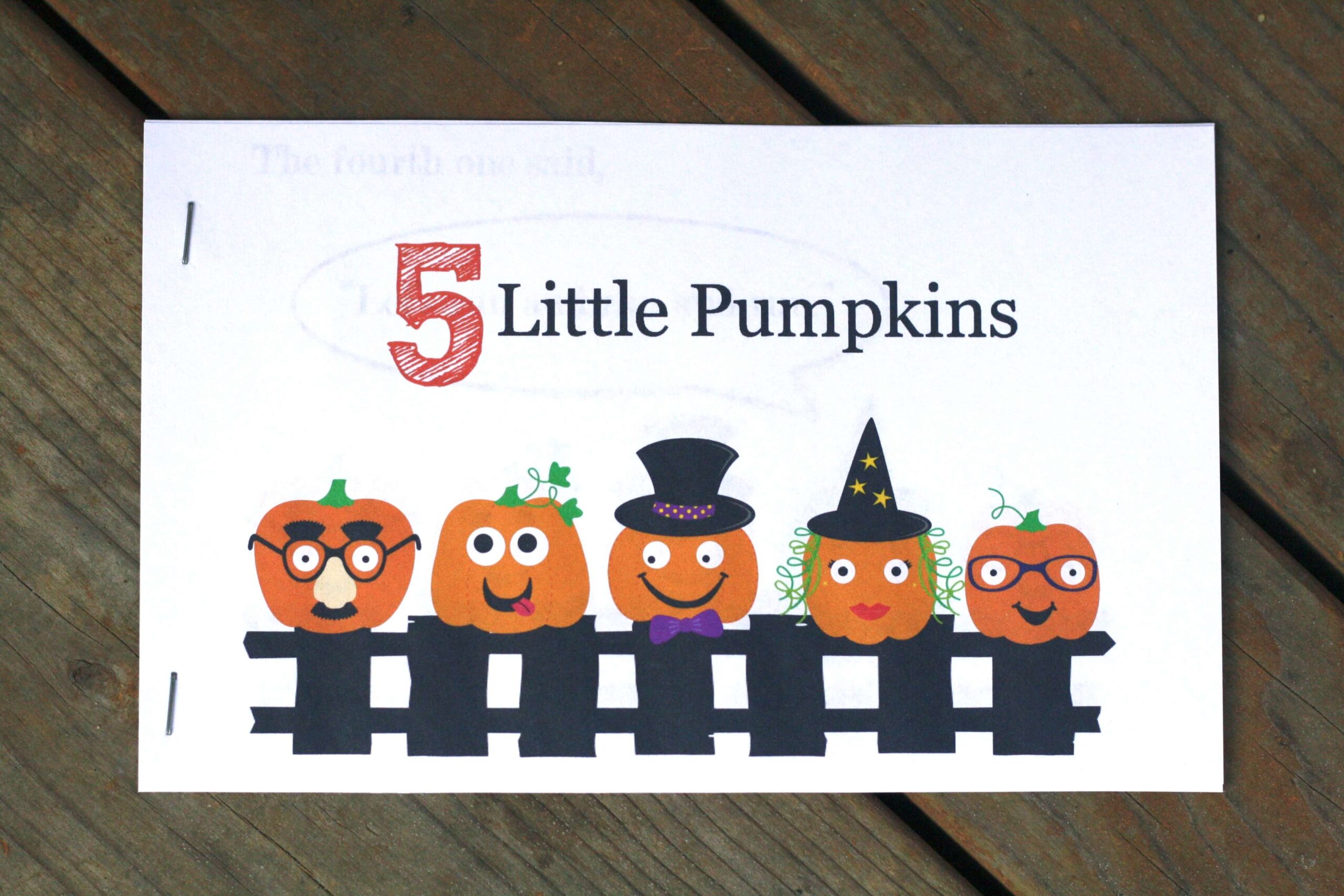 5 Little Pumpkins Activity Packet Playdough To Plato