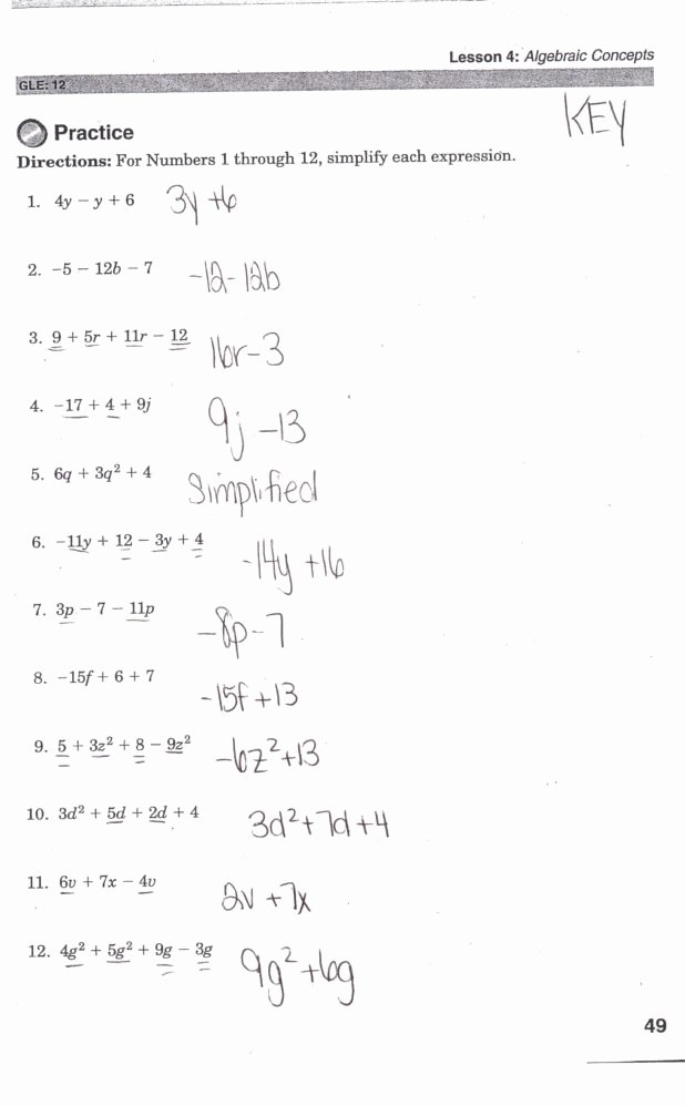 50 Combining Like Terms Equations Worksheet
