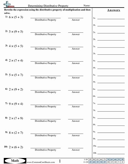 50 Distributive Property Equations Worksheet