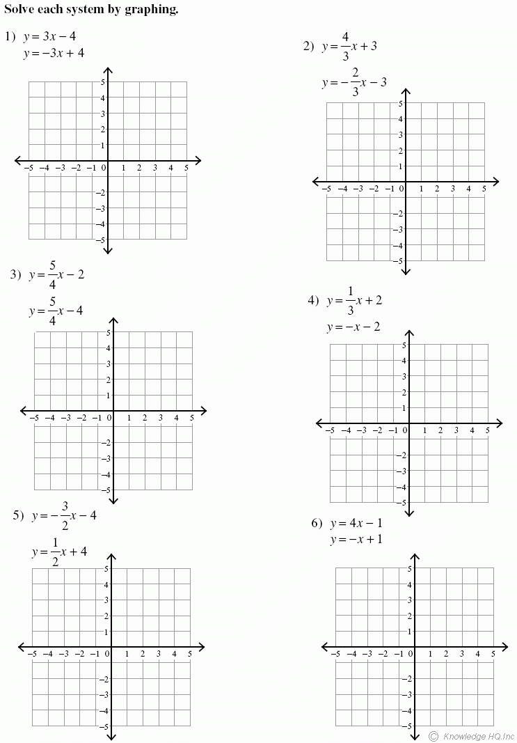 50 Graphing Systems Of Equations Worksheet Chessmuseum Template Library