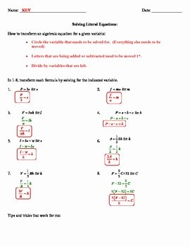 50 Literal Equations Worksheet Answers Chessmuseum Template Library
