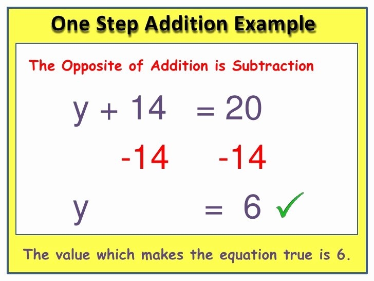 worksheet one step equations