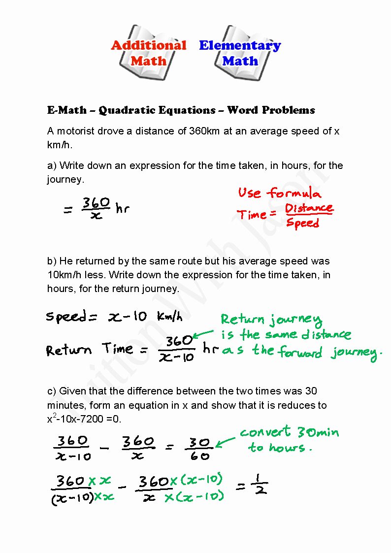50 Quadratic Equations Word Problems Worksheet Chessmuseum Template 