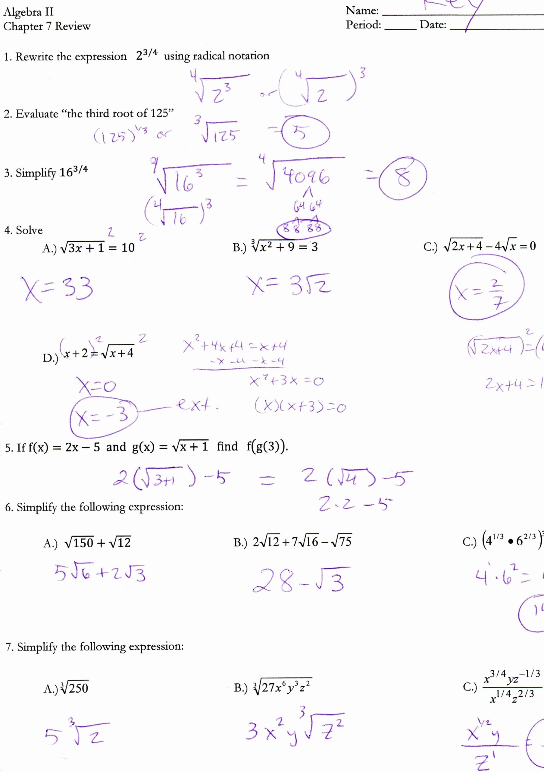 50 Solve Radical Equations Worksheet Chessmuseum Template Library