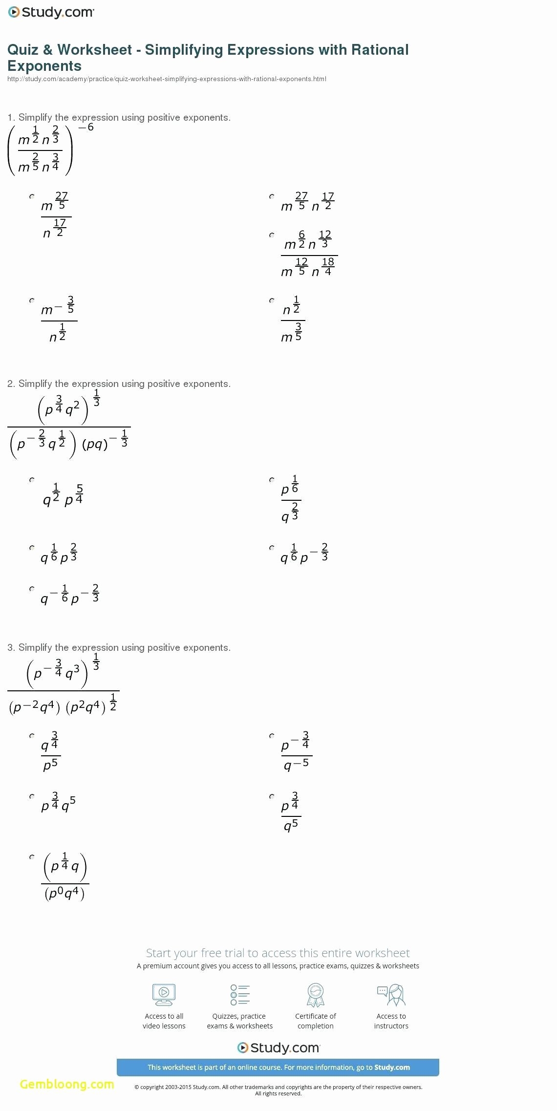 50 Solve Radical Equations Worksheet Chessmuseum Template Library