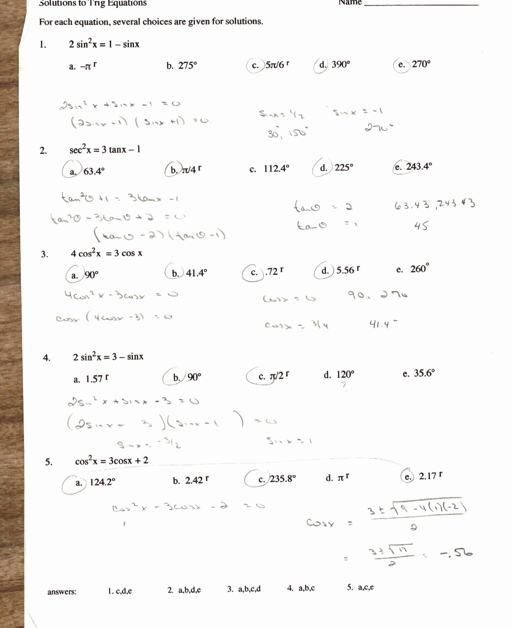 50 Solve Trig Equations Worksheet Chessmuseum Template Library