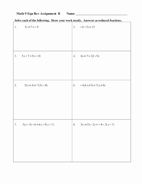 50 Solving Equations Review Worksheet Chessmuseum Template Library