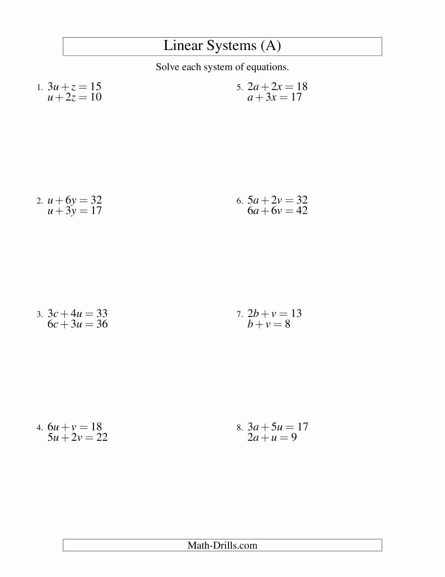 50 Solving Linear Equations Worksheet Pdf