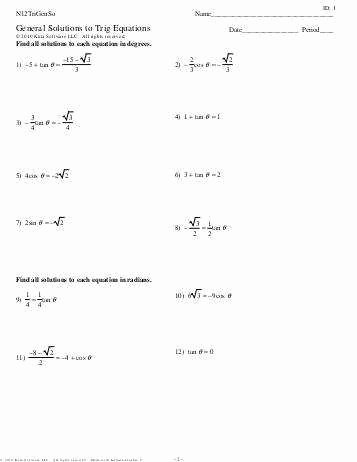 solving trigonometric equations worksheet with answers pdf
