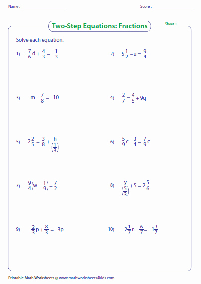 50 Two Step Equations Worksheet Answers Chessmuseum Template Library