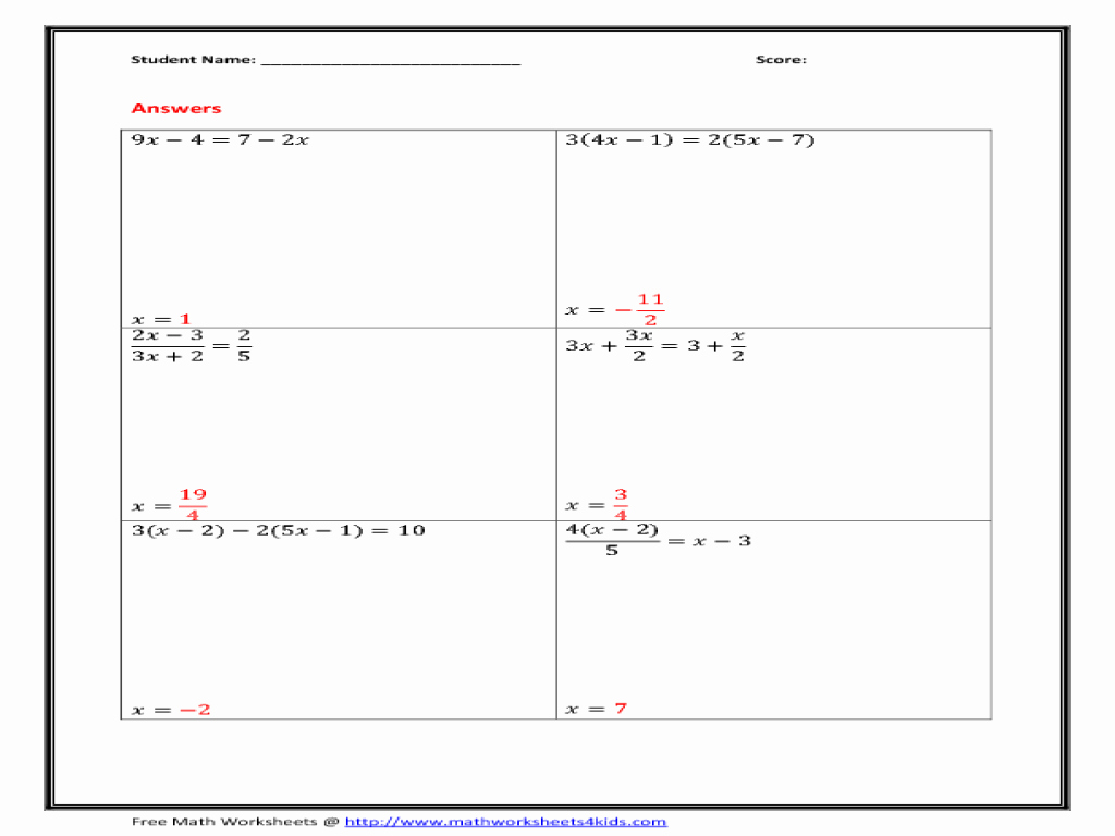 50 Two Step Equations Worksheet Answers Chessmuseum Template Library