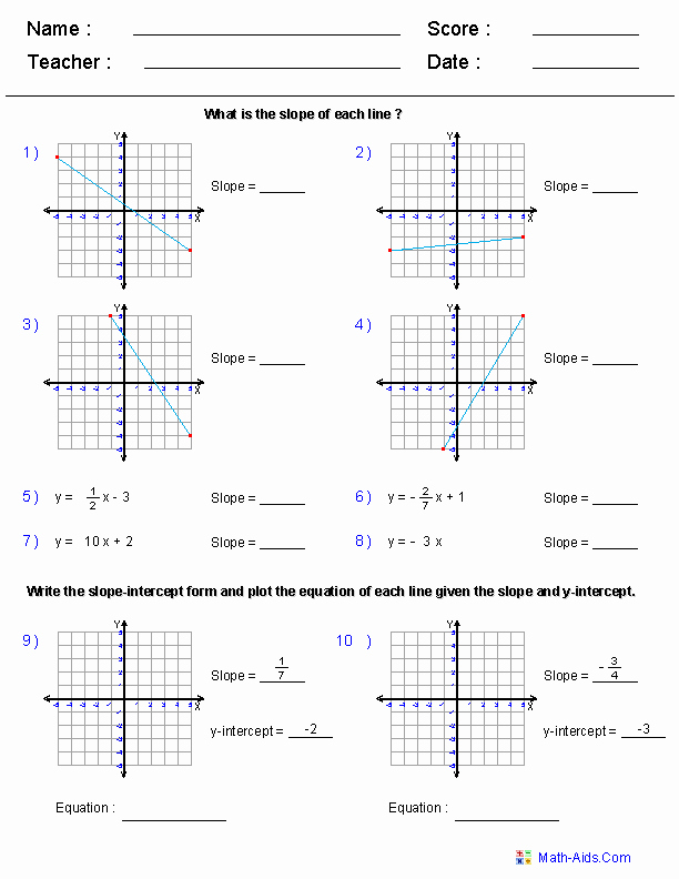50 Writing Equations From Graphs Worksheet