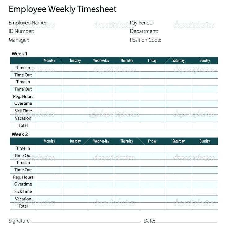 63 Customize Our Free Employee Time Card Template Printable Now For