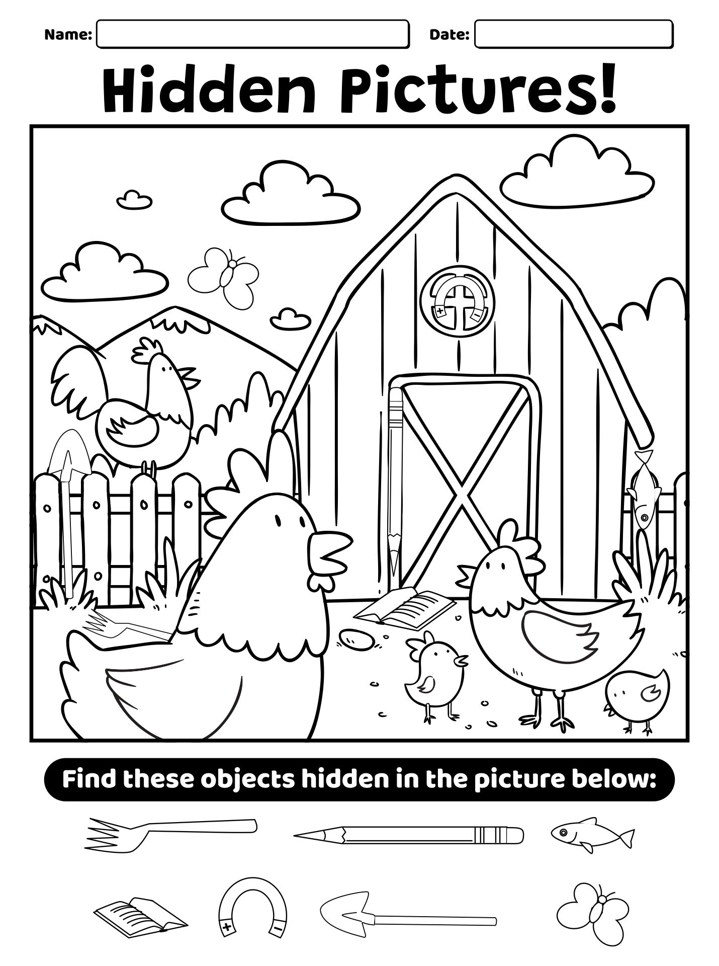 free printable find the hidden picture