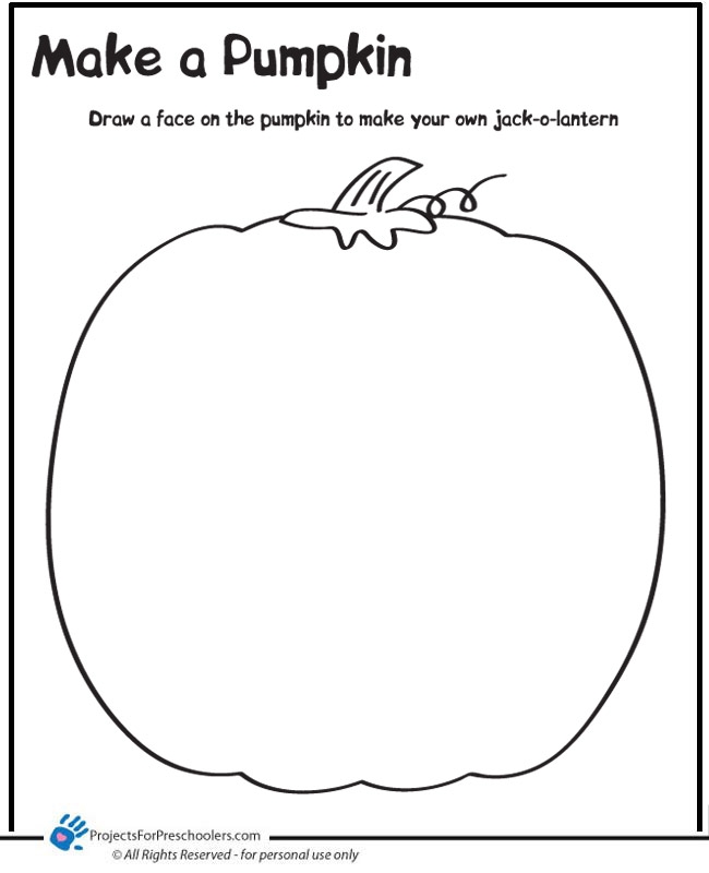 7 Best Images Of Pumpkin Trace Printable Pumpkin Printable Preschool 