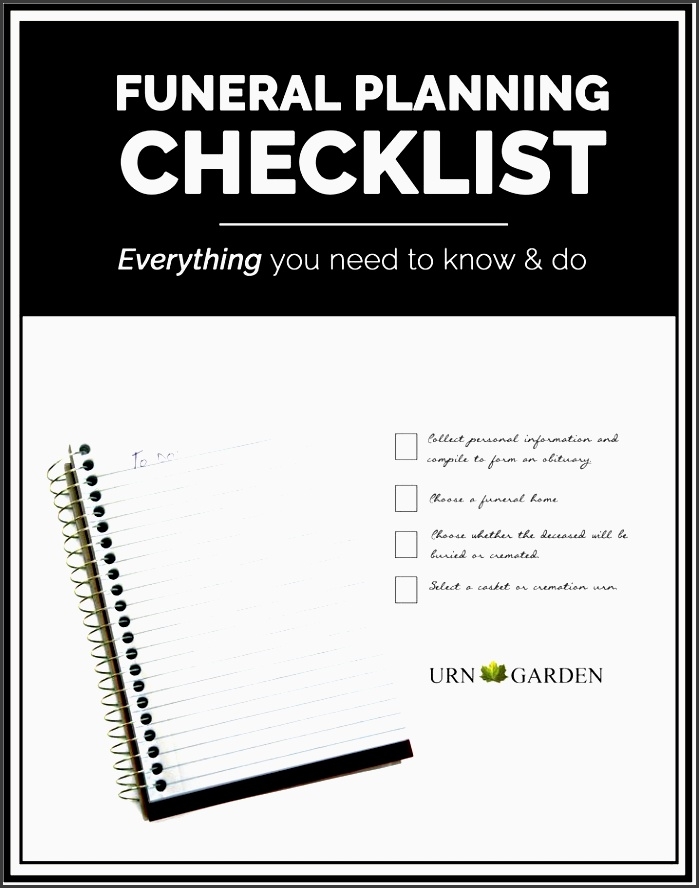 7 Funeral Planning Checklist Example SampleTemplatess SampleTemplatess