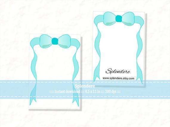 free printable necklace card template