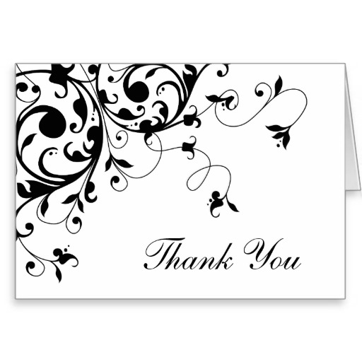 8 Best Images Of Thank You Cards Printable Black And White Free 
