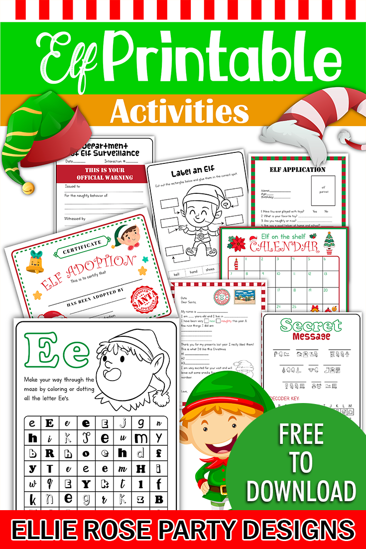 8 Elf Printable Activities Free To Download Descubra A Emo o Dos 