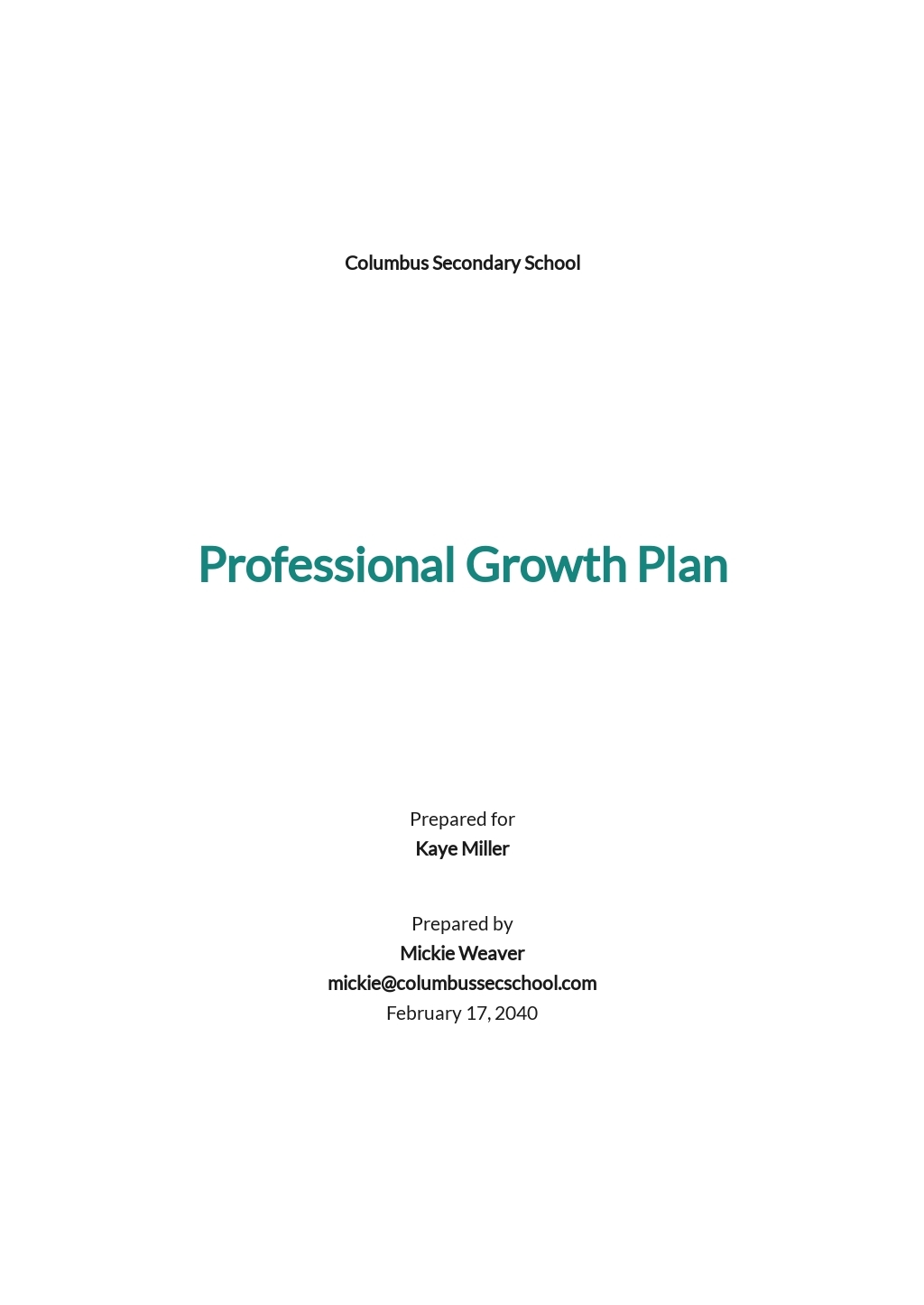 growth plan template