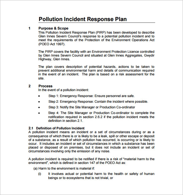 8 Incident Response Plan Templates Word PDF Apple Pages Google Docs