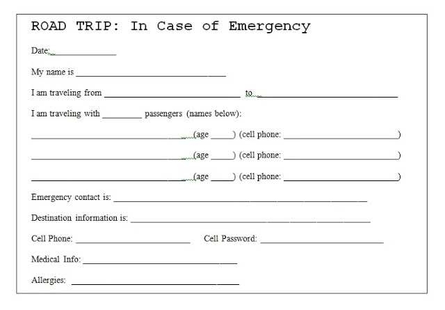 89 The Best Free Printable Emergency Card Template Maker By Free 