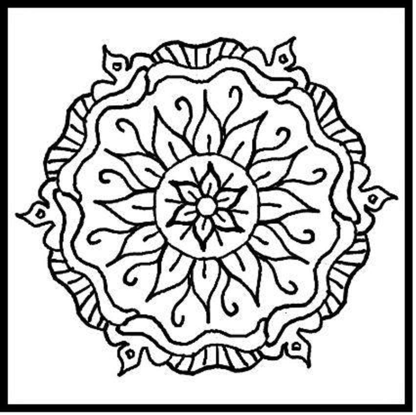 9 Best Images Of Cute Printable Designs Rangoli Designs Coloring