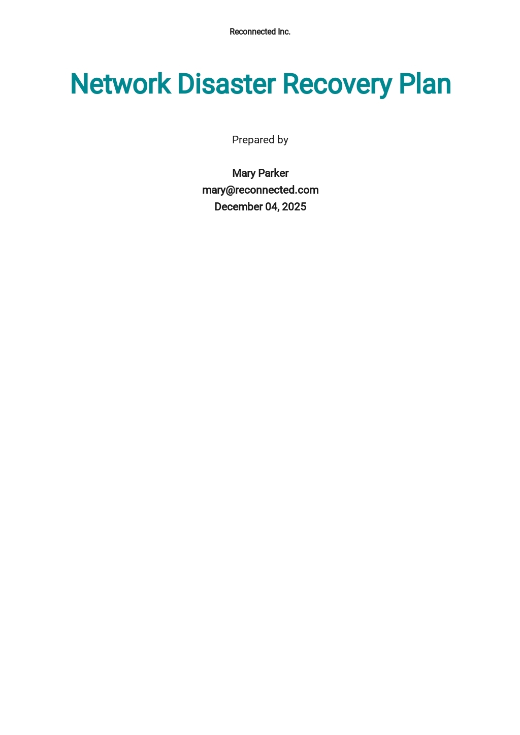 9 FREE Disaster Recovery Plan Templates Edit Download Template
