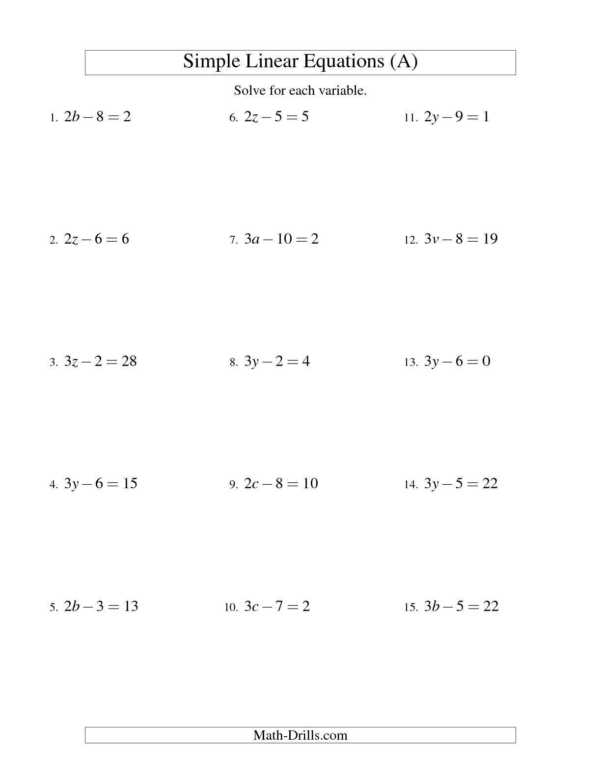9 Multiplication Equations Worksheets Worksheeto Equations Worksheets