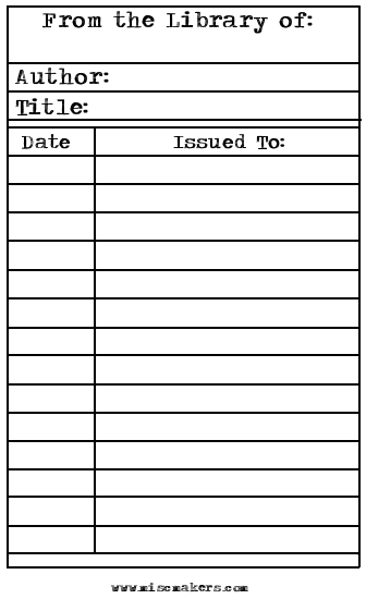 90 Best Library Checkout Card Template Printable With Stunning Design 